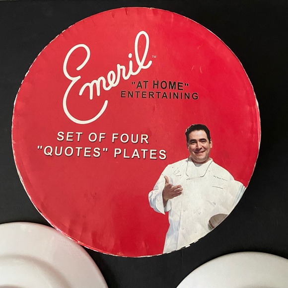 Set of 4 "BAM" EMERIL QUOTES 7.5" PLATES At Home Entertaining Quotes - Picture 9 of 10